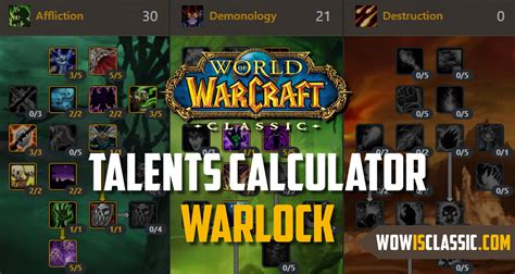 Warlock : Talent Calculator for Classic WoW + Top rated build