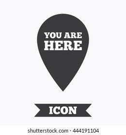 You Here Sign Icon Info Map Stock Vector (Royalty Free) 444191104 | Shutterstock