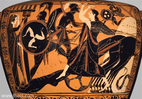 Achilles & Body of Hector - Ancient Greek Vase Painting