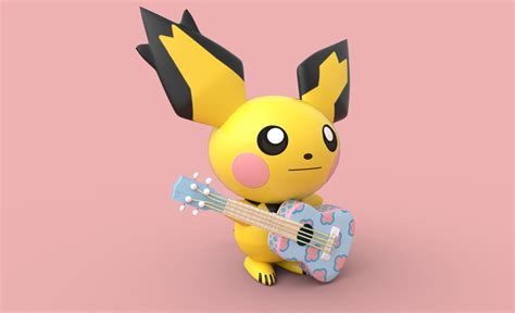 ArtStation - Pichu Ukelele 3D