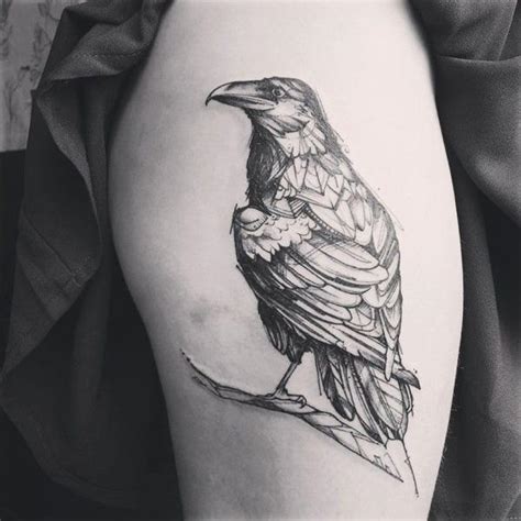 60+ Mysterious Raven Tattoos | Art and Design