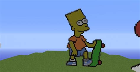 Bart Simpson pixel art Minecraft Project