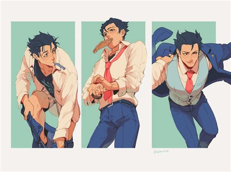 C ( ・ᴥ・ ) on Twitter | Phoenix wright, Fan art, Ace