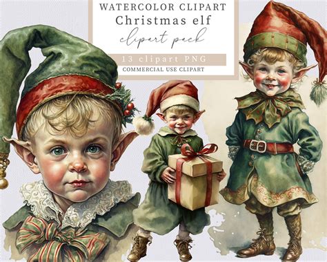 Christmas Elf Clipart, Elf Clipart, Elf Clip Art, Christmas Clip Art, Holiday Clip Art ...