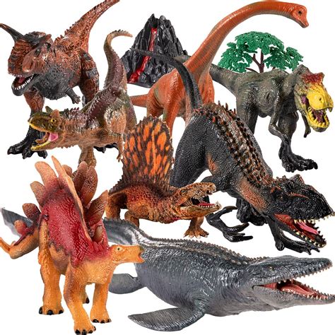 8 pcs large dinosaurs toy for toddlers jumbo dinosaur toys for kids 3 5 dinosaur indoraptor ...