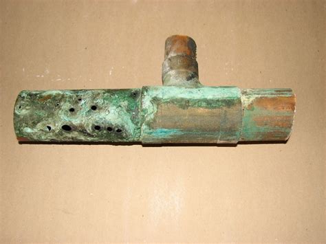 Corroded Copper pipe | Border Home and Property Inspections