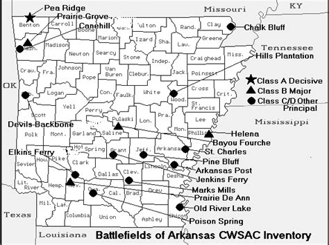 Arkansas Civil War Battlefield Map – Access Genealogy