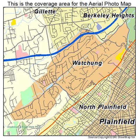 Aerial Photography Map of Watchung, NJ New Jersey