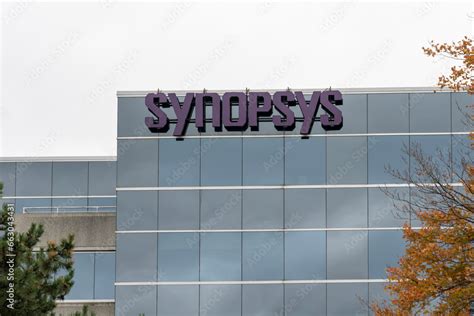 Synopsys logo sign on the office building in Ottawa, Ontario, Canada ...