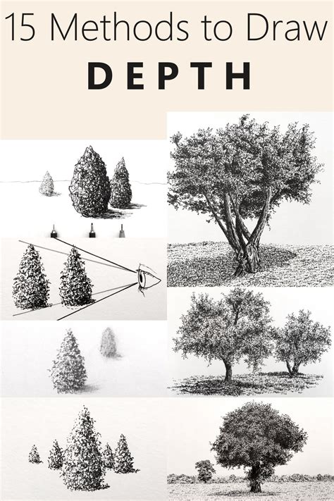 Guide - How to Draw Depth | Landscape drawings, Beginner painting, Art ...