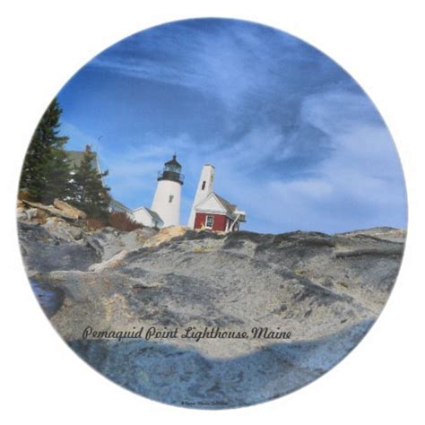 Pemaquid Point Lighthouse Plate | Zazzle