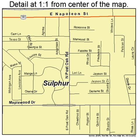 Sulphur Louisiana Street Map 2273640