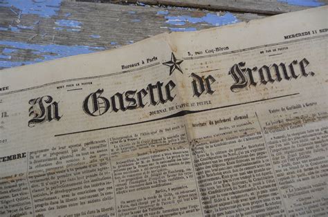 LA GAZETTE DE FRANCE French newspaper dated1867 by comeungarcon