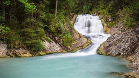 falls mountain stream-landscape HD wallpaper Preview | 10wallpaper.com