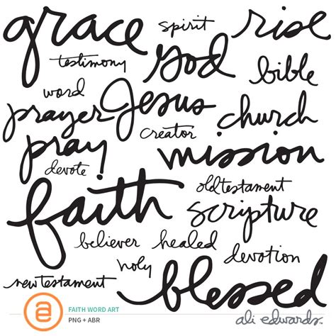 Ali Edwards Design Inc. | Faith Word Art