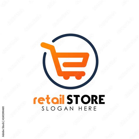 Vecteur Stock retail store logo design template. shopping cart logo ...