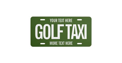 Custom golf cart license plates for golfer or club | Zazzle