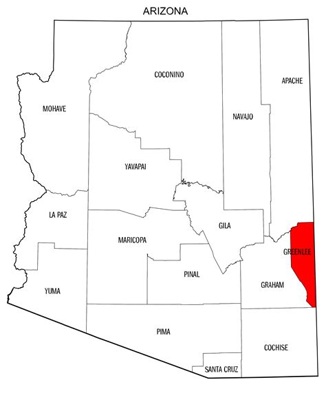 Arizona County Map (Printable State Map with County Lines) – DIY ...