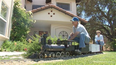 The amazing backyard railroad of Jim Sabin - full HD program - YouTube | Garden trains, Backyard ...