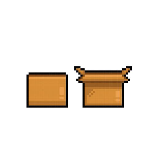 close and open cardboard box in pixel art style 21660106 Vector Art at Vecteezy