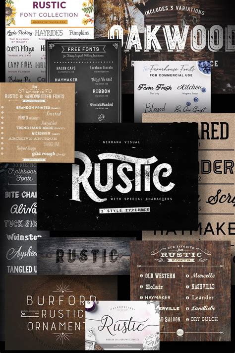 50 Rustic Fonts Collection 2021 | Rustic font, Rustic, Cool fonts