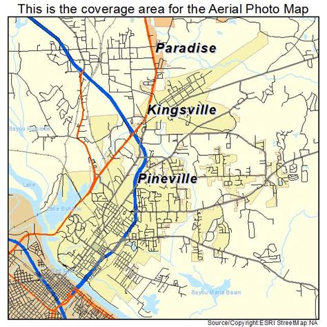 Aerial Photography Map of Pineville, LA Louisiana