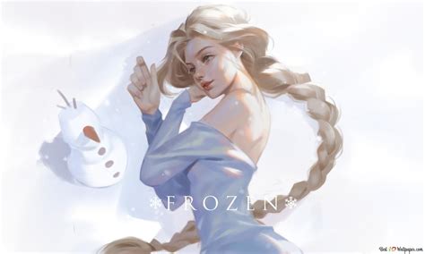 Queen Elsa and Olaf painting HD wallpaper download