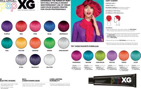 Paul Mitchell pop XG Color Chart. | Paul mitchell color, Hair color ...