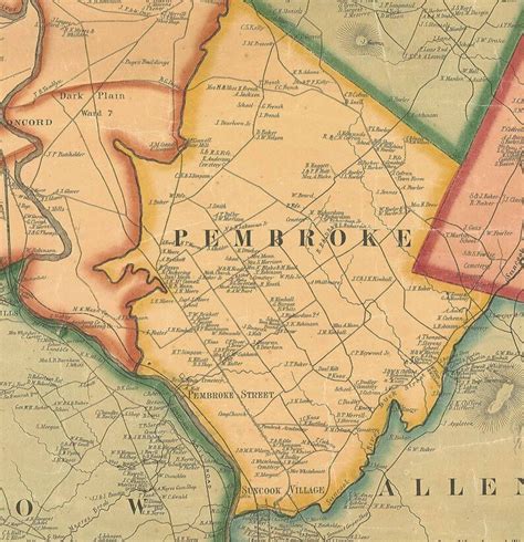 Merrimack County New Hampshire 1858 Old Wall Map Reprint | Etsy