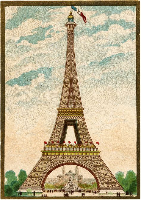 9 Vintage Eiffel Tower Clip Art! - The Graphics Fairy