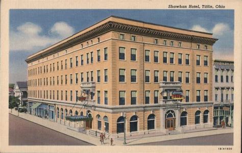 Shawhan Hotel Tiffin, OH Postcard