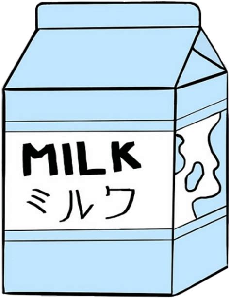 Aesthetic Milk Carton Drawing Clipart Box Container PNG | Milk drawing ...