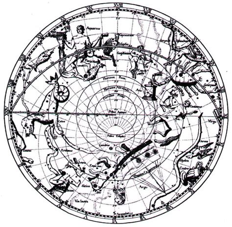 Celestial map from Aratus poem "Phenomena" circa 260 BC (Greek: Φαινόμενα, Phainómena ...