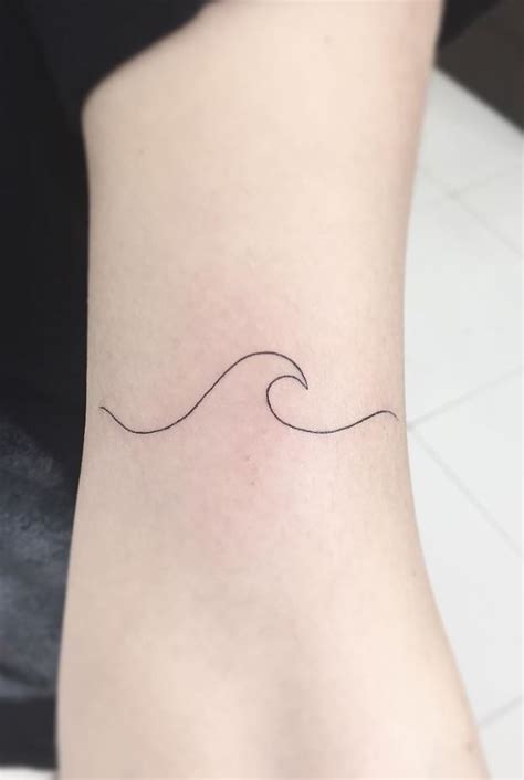 Simple Wave Tattoo | InkStyleMag