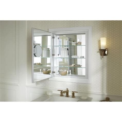 KOHLER Verdera 24-in x 30-in Rectangle Surface/Recessed Mirrored Medicine Cabinet in the ...