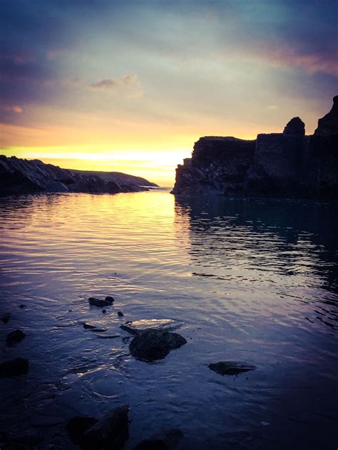 Sunset at the blue lagoon near abereiddy | Blue lagoon, Lagoon, Photo