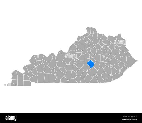 Map of Lincoln in Kentucky Stock Photo - Alamy