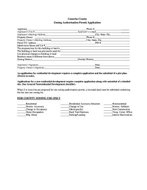 Fillable Online catawbacountync Catawba County Zoning Authorization Permit Application FOR ...