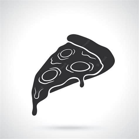 Premium Vector | Vector illustration Silhouette of pizza slice Italian ...