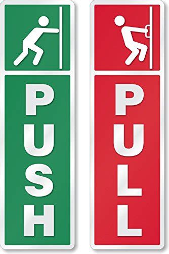 Buy Asmi Collections Self Adhesive Push and Pull Sign Stickers - Set of ...