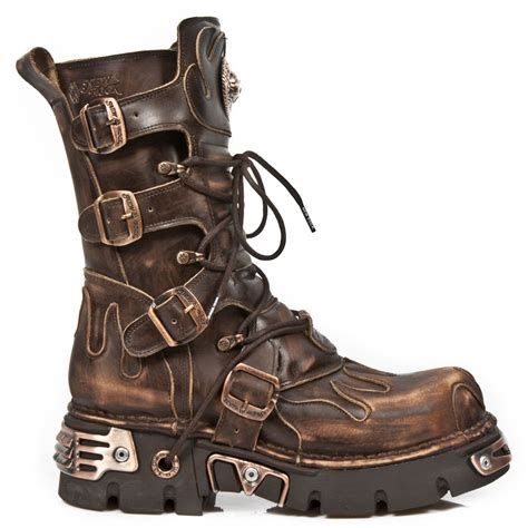 M.591-S8 Distressed Brown Leather New Rock Reactor Boots, just £194.99 ...