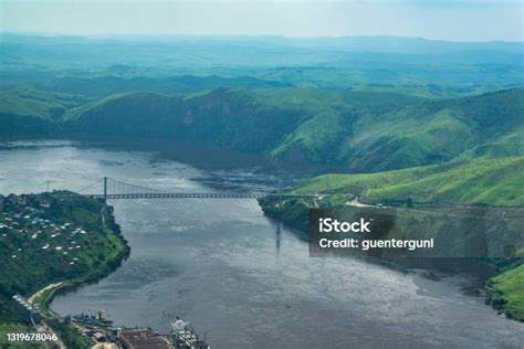 Aerial View Of Matadi Bridge Over Congo River Drc Stock Photo - Download Image Now - Congo River ...