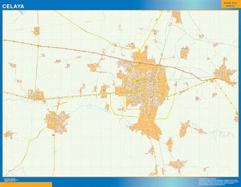 Celaya biggest wall map Mexico | Largest wall maps of the world.