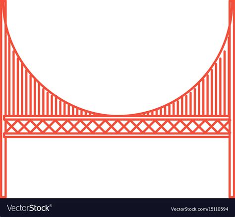 Golden gate bridge Royalty Free Vector Image - VectorStock