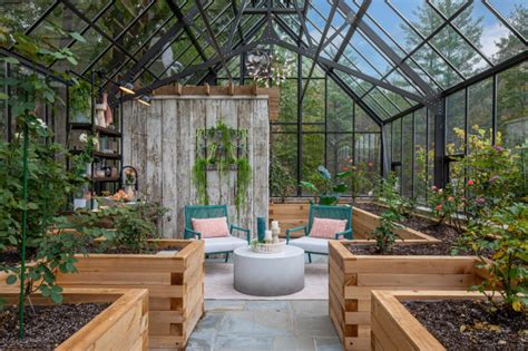 Greenhouse Interior #LifesGoodintheWoods - Contemporary - Garden Shed and Building - Detroit ...