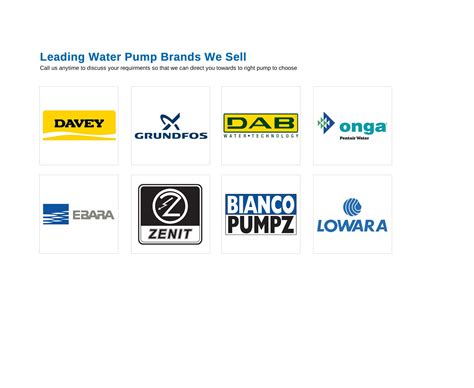 Water Pumps Supplier Australia – Domestic and Commercial - MyPumps