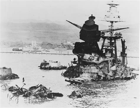 USS Arizona (BB-39) burnt out, Pearl Harbor