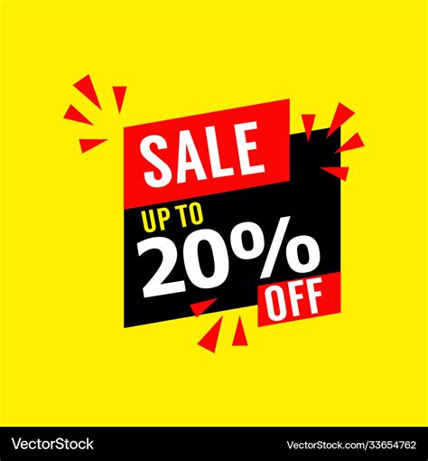 Sale up to 20 off template design Royalty Free Vector Image