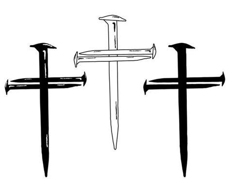 Silhouette Of Jesus Cross Tattoo Designs Illustrations, Royalty-Free ...