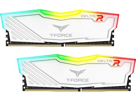 Memoria Ram DDR4 Team Group 16GB 2X8GB T-Force Delta RGB 3600MHz 1.35V C18 Blanco - Digitalife eShop